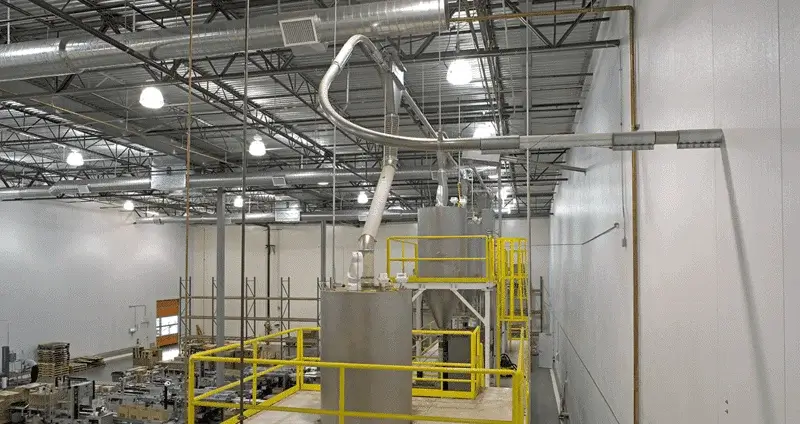 Industrial conveyor in a production facility