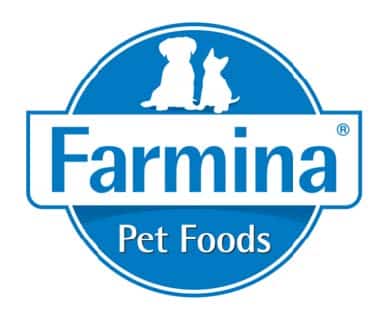 Farmina-Logo auf weißem Hintergrund