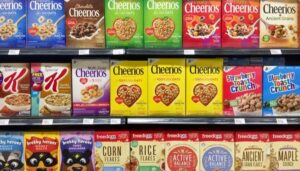 Cereals in boxes
