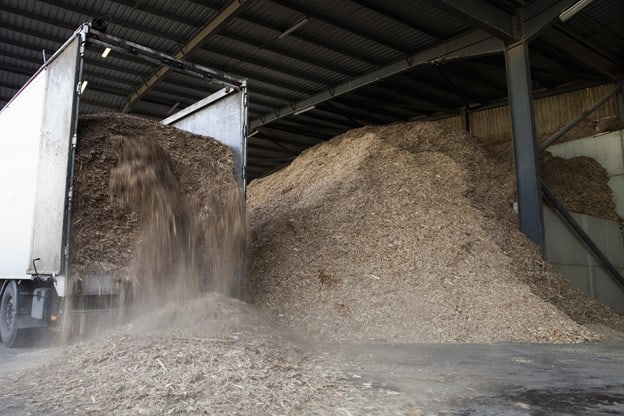 Une partie de la production de biomasse 