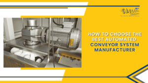 An automated conveyor next to the title of the blog