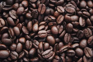 A pile of coffee beans